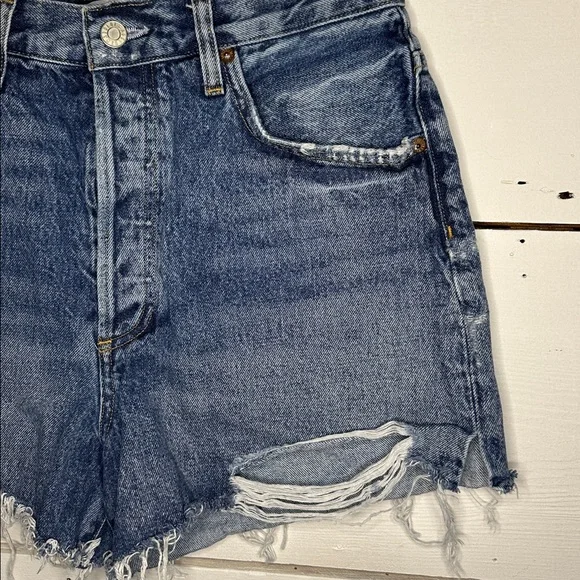 AGOLDE Dee Short Vintage High Rise Organic Cotton Denim Jean Shorts